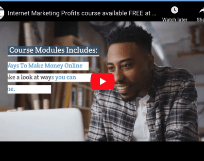 Internet Marketing Profits course video pic